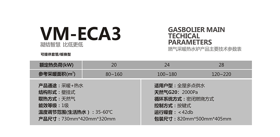 燃氣壁掛爐采暖爐VM-ECA3參數(shù)